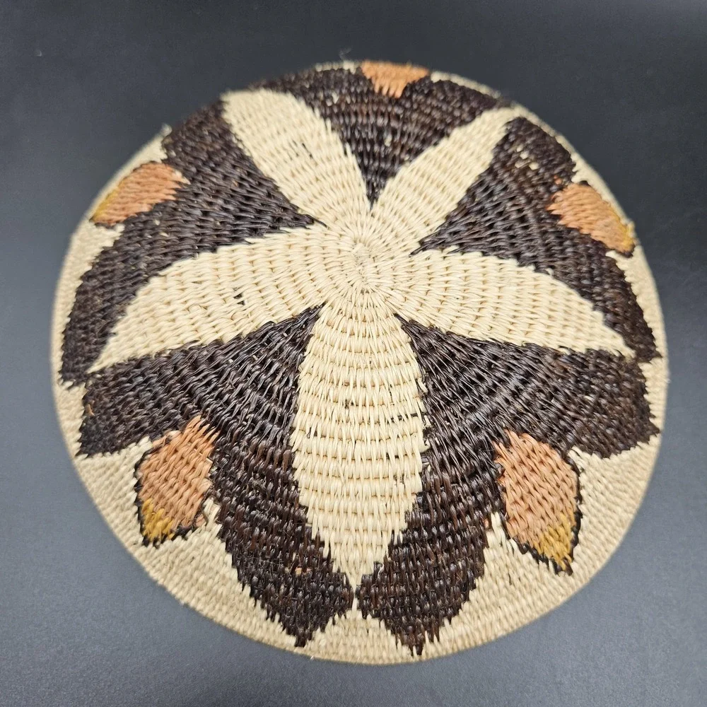 Southwestern Native American Style Woven Coil Baskets Bowls Boho Small Lot of 3